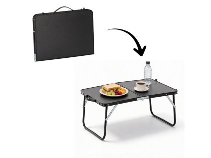 Skladací turistický stôl- čierna