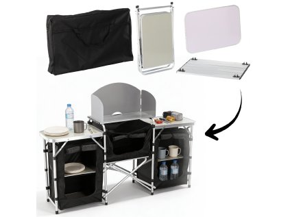 SKLADACIA TURISTICKÁ KEMPINGOVÁ KUCHYŇA 175 x 40 x 111 CM *8418