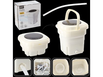 TURISTICKÁ PRÁČKA – PRENOSNÁ, SKLADACIA MINI 18 L – BIELA 33 x 35 x 39 CM *5966