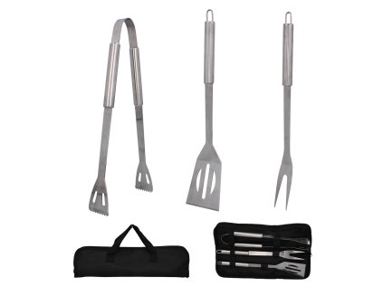 SADA 3 GRILOVACÍCH PRÍSLUŠENSTVÍ V PUZDRE ŠPATULA/VIDLIČKA/KLEŠTE balenie = 6 sád*5863