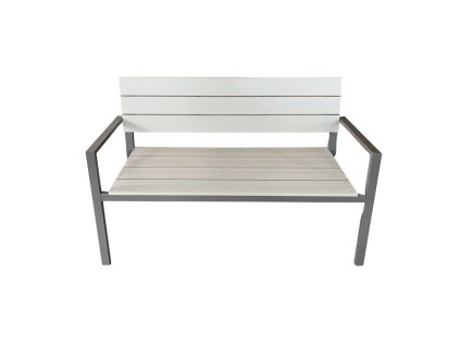 ZÁHRADNÁ LAVICA 118 x 54 x 77 CM ŠEDÁ *0803