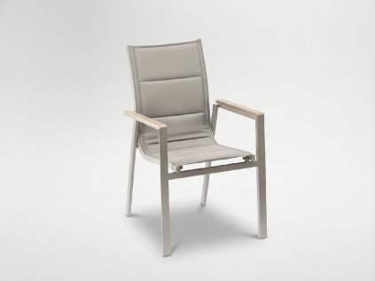 POLYWOOD Hliníková záhradná stolička 64 x 55 x 91 cm béžová *9484