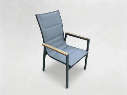 POLYWOOD HLINÍKOVÁ ZÁHRADNÁ STOLIČKA 64 x 55 x 91 CM TMAVOŠEDÁ