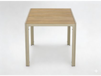 BEŽOVÝ HLINÍKOVÝ ZÁHRADNÝ STÔL 80 x 80 x 73 CM