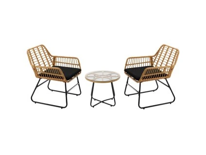 Set ratanového nábytku - hnedá