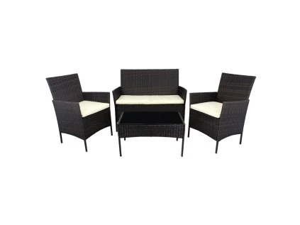 Súprava ratanového nábytku - hnedá