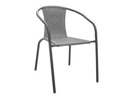 Záhradná ratanová stolička - tmavosivá