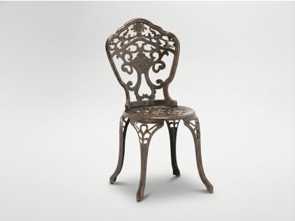 Hliníková stolička „DANBURY“ antická bronzová 45 x 52 x 87 cm *4034