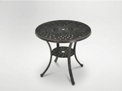 Hliníkový stôl „MONDRICH“ ANTIQUE BRONZE priemer 78 x 70 cm OKRÚHLY *4065