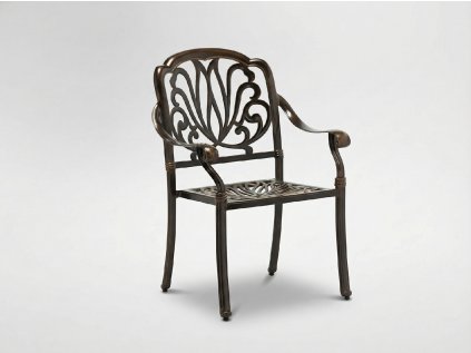 Hliníková stolička „HASTINGS“ v antickom bronzovom prevedení 65 x 64 x 92 cm *4072