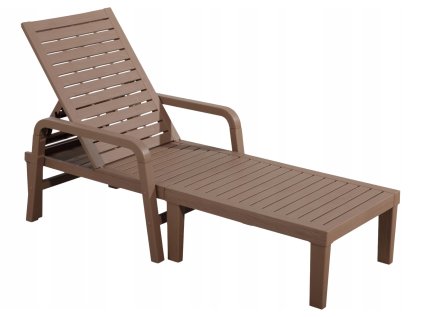 Záhradné relaxačné lehátko Ala - hnedá