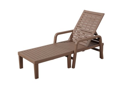 ZÁHRADNÁ LEHÁTKO 192X66X33CM SVETLO HNEDÁ*6416