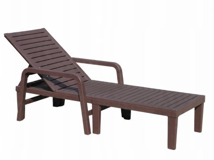 Záhradné relaxačné lehátko Ala - tmavohnedá