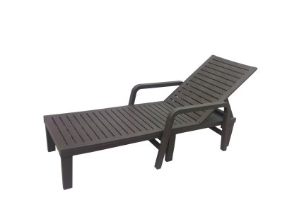 ZÁHRADNÁ LEHÁTKO 192X66X33 CM TMAVO HNEDÁ*6423