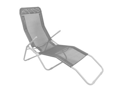 Záhradné lehátko Sun - sivé
