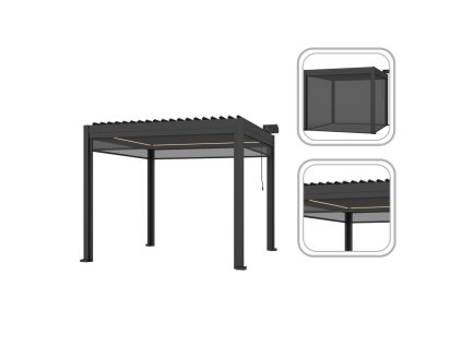 ZIP BLIND PRE HLINÍKOVÚ PERGOLU 3 M *0579