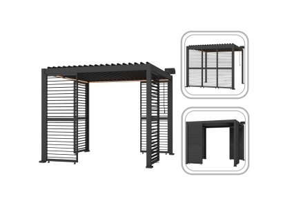 ŽALÚZIE / HLINÍKOVÉ LAMELY ŠEDÉ 234 x 93 x 6 CM *0593