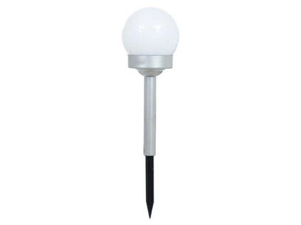 Solárna lampa – plastová guľa 10 cm, 
1 biela LED