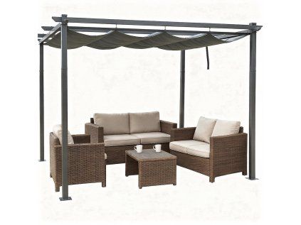 Pergola s polyesterovou strechou