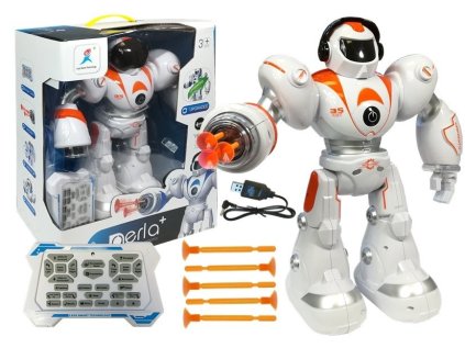 Diaľkovo ovládaný robot oranžovej farby