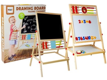 Drevené tabuľové počítacie hodiny s magnetom