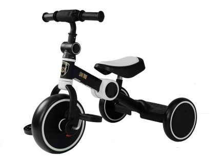 Cross-Country pedálový bicykel Trojkolka čierna a biela