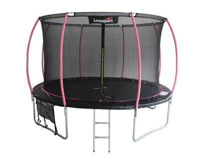 Trampolína LEAN Sport Max 426 cm čierno-ružová
