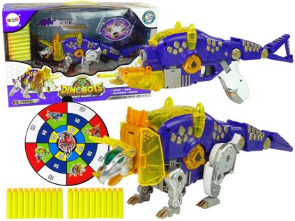 Dinobots 2v1 dinosaur Shotgun Purple Triceratops Shield