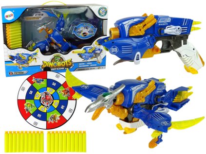 Dinobots 2v1 Dinosaur Shotgun Blue Pterosaur Shield