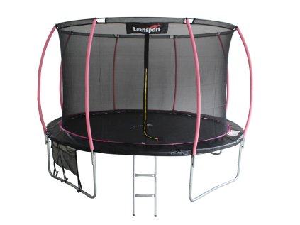 Trampolína 487 cm - čierno-ružová