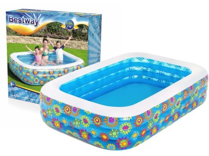 Bestway nafukovací bazén Kvety 229 x 152 x 56 cm 54120