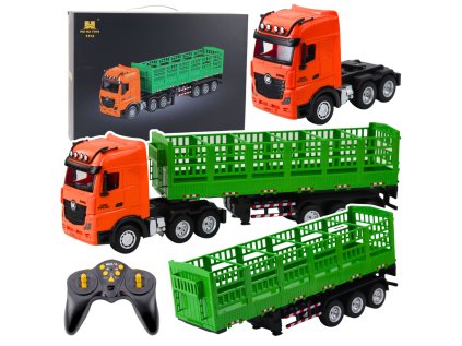 Huina Diaľkovo ovládaný RC 1:18 Transport Truck s prívesom