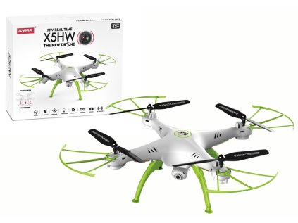 Diaľkovo ovládaný dron X5HW bielo-zelený