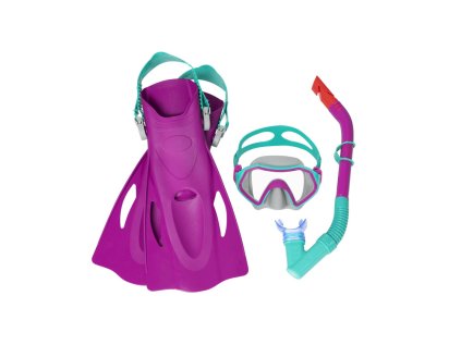 Detská potápačská súprava ružová maska, plutvy, trubica Bestway 25046