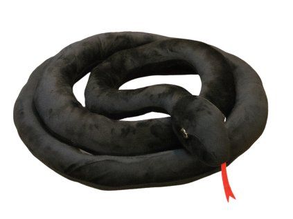 Plyšový had čierny maskot 200 cm