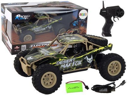Diaľkovo ovládané R/C terénne auto 1:24 Hnedé a zelené
