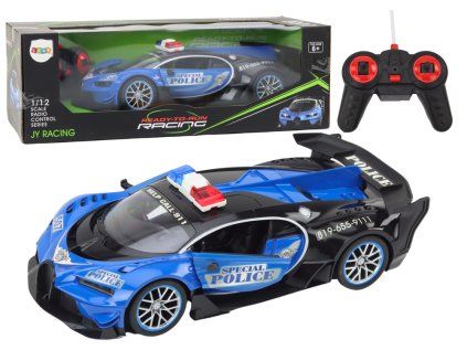 RC policajné auto v mierke 1:12, modré