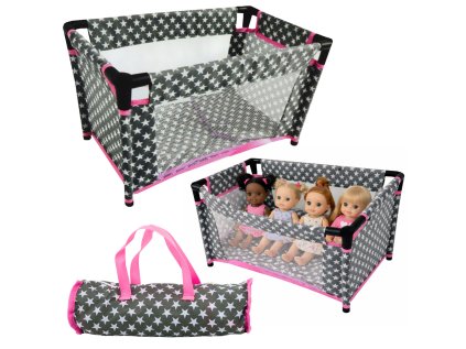 Alice bábika Star Cot Bag prikrývka vankúš sivá ružová