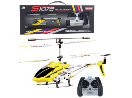 Diaľkovo ovládaná RC helikoptéra s gyroskopom Syma S107G Yellow