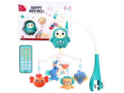 Kolotoč do detskej postieľky na diaľkové ovládanie Lullabies Sounds Blue