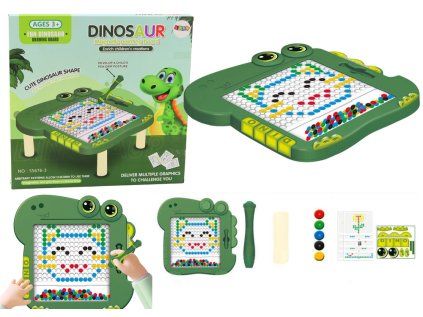 Vzdelávacia magnetická tabuľa Dinosaurus, zelená