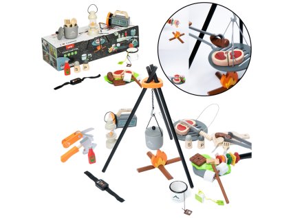 Drevená kempingová súprava Príslušenstvo na táborák 45 El.