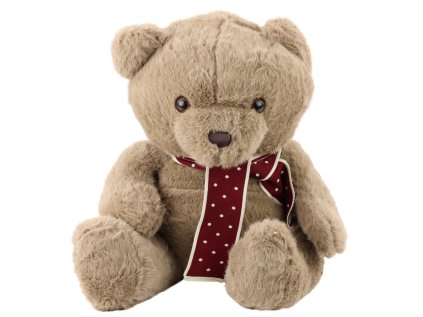 Plyšový maskot Hugs Veľký plyšový medveď so šatkou svetlohnedý 45cm