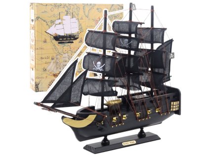 Zberateľský model dekoratívnej plachetnice Black Pearl 40x35cm
