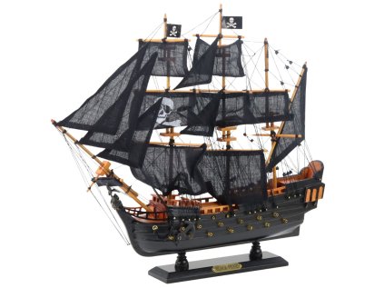 Zberateľský model dekoratívnej plachetnice Black Pearl 49x43cm