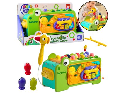 Krokodíl Interaktívna vzdelávacia kocka Multifunkčné zvuky
