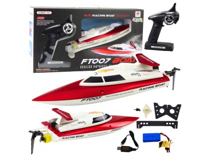 Vitality Motorový čln FT007 na diaľkové ovládanie RC 1:16 bielo-červený