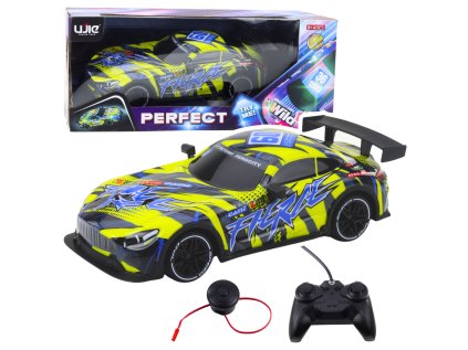 Závodné auto RC na diaľkové ovládanie Osvetlená karoséria žltá