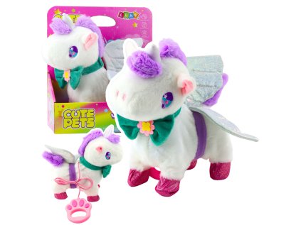 Interaktívny jednorožec na vodítku Chodiace zvuky Galopovanie Odnímateľné krídla