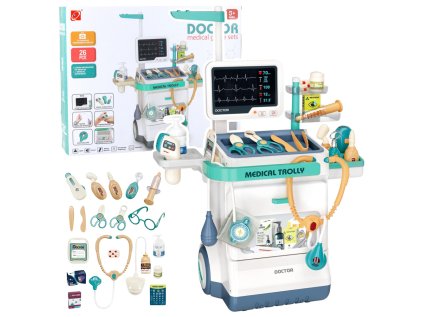 Lekárska súprava Lekárske príslušenstvo Röntgen EKG Svetlá Zvuky 26 el.